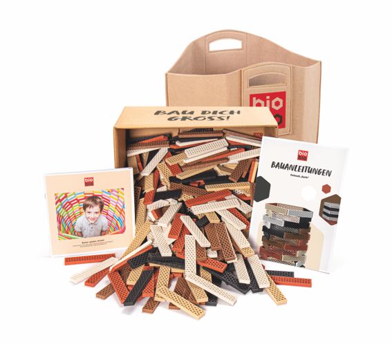 Bioblo Set Classic Earth mit Filzkorb, 600 Teile